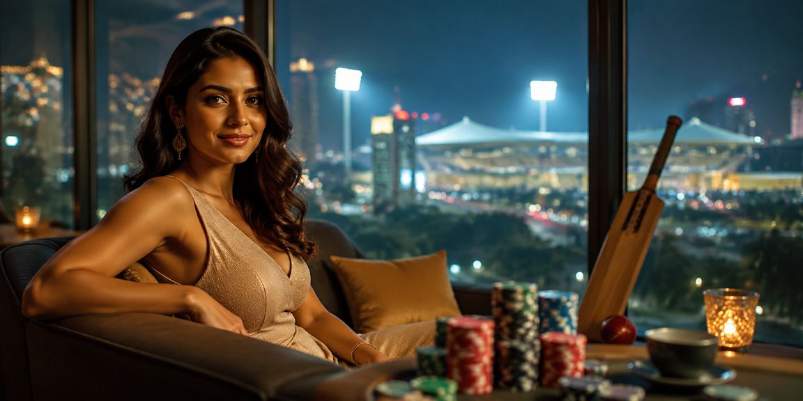 Crowd of passionate cricket fans in India enjoying sports responsibly